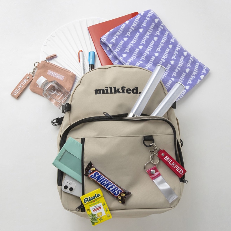 【ミルクフェド ムック本 付録】マルチ ポケット バックパック ベージュ