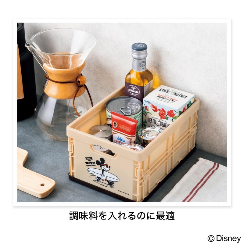 【InRed インレッド 2022年5月号 雑誌付録】ミッキーマウス デザイン サーフ柄が可愛い 片づくコンテナボックス