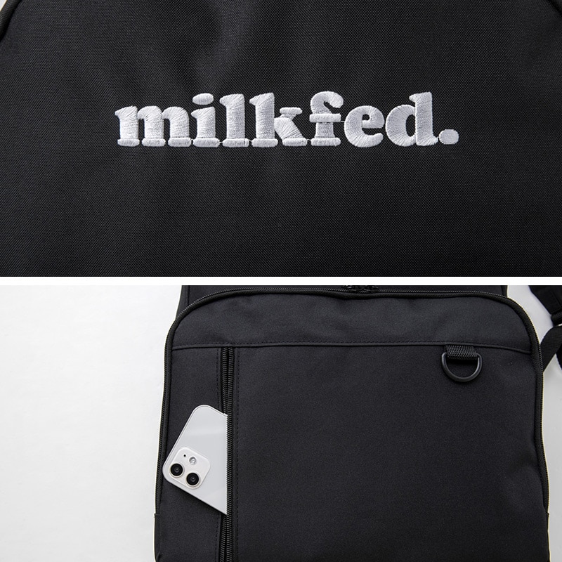 【セブンイレブン限定 ミルクフェド ムック本 付録】マルチ ポケット バッグパック ブラック スペシャルパッケージ