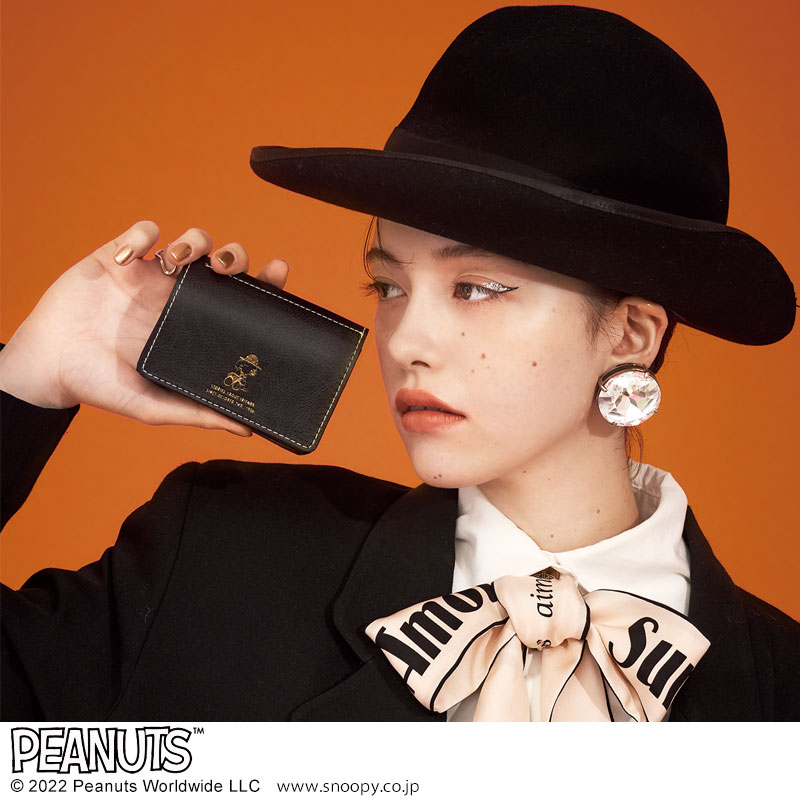 【ローソン限定付録 ムック本 付録】スヌーピー カードケース ブラック