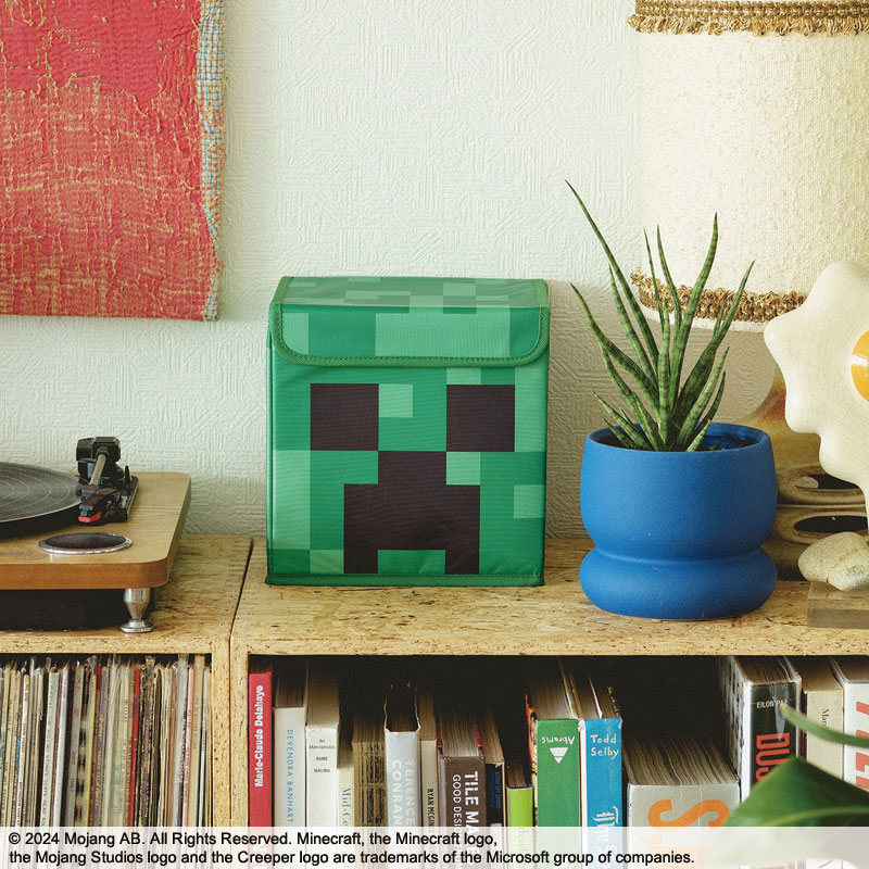 MINECRAFT 15周年記念 折りたたみコンテナBOOK クリーパーver. | 商品