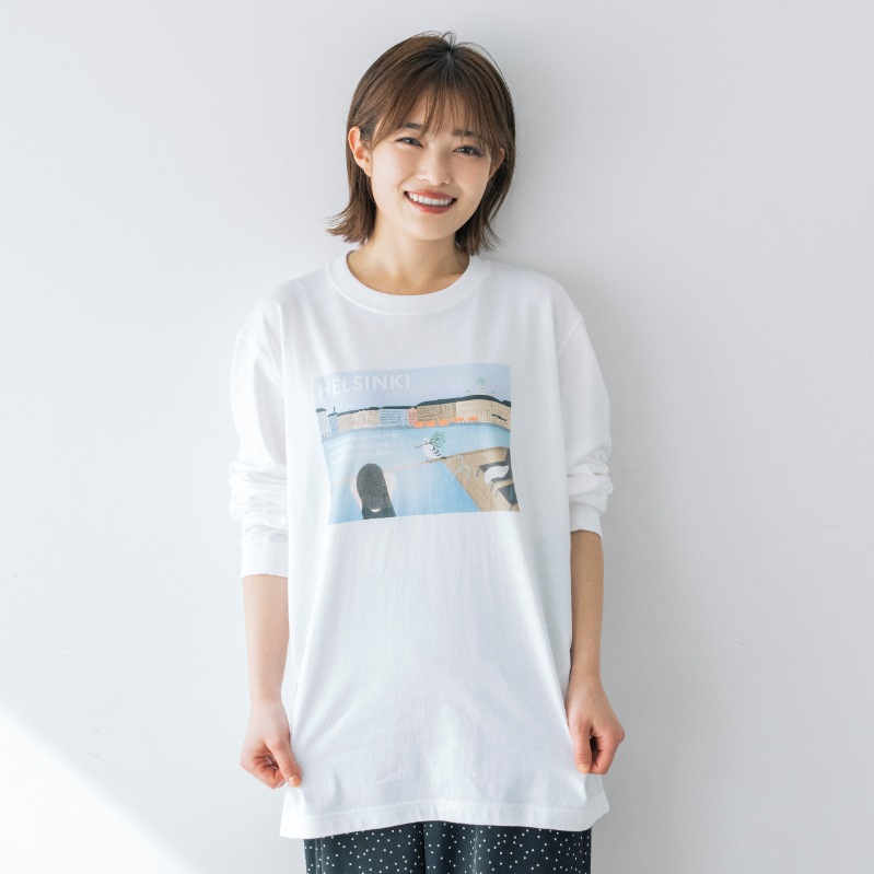 kippis×井上咲楽 トラベルコラボ HELSINKIロングTシャツ Lサイズ
