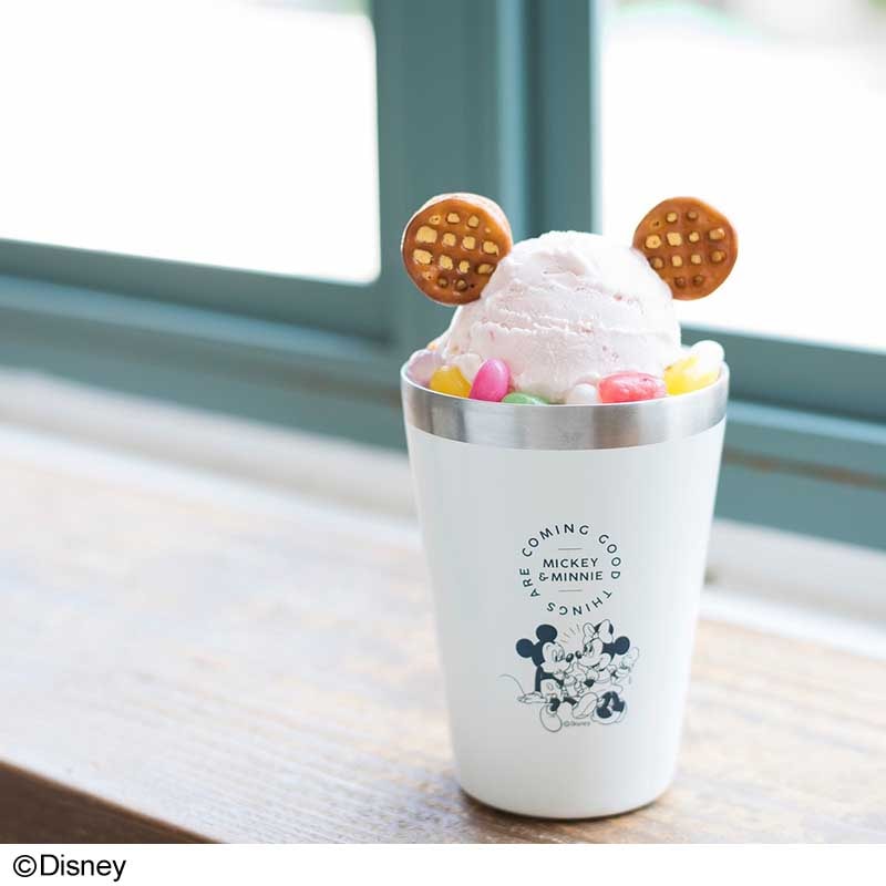 Disney CUP COFFEE TUMBLER BOOK MICKEY & MINNIE produced by MILKFED.9/13発売【書店限定付録】ミッキー&ミニー タンブラー(バニラホワイト)