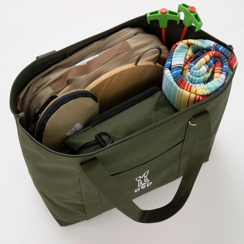 【ローソン限定 DOD ムック本 付録】DODビッグトートバッグ カーキ