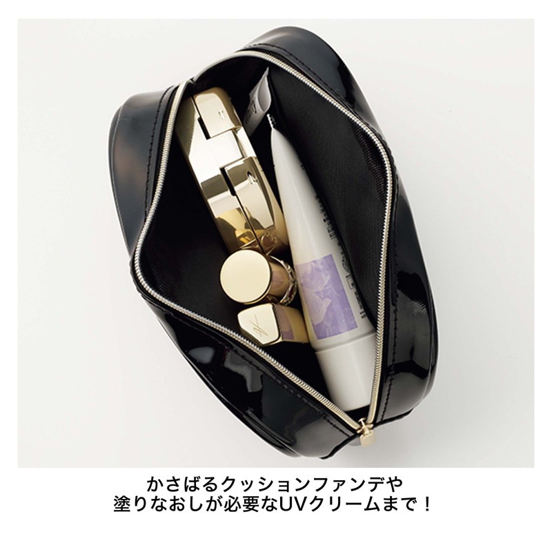 【&ROSY アンドロージー 2022年8月号 雑誌付録】ミッフィー高級感溢れるエナメル調マチたっぷりポーチ