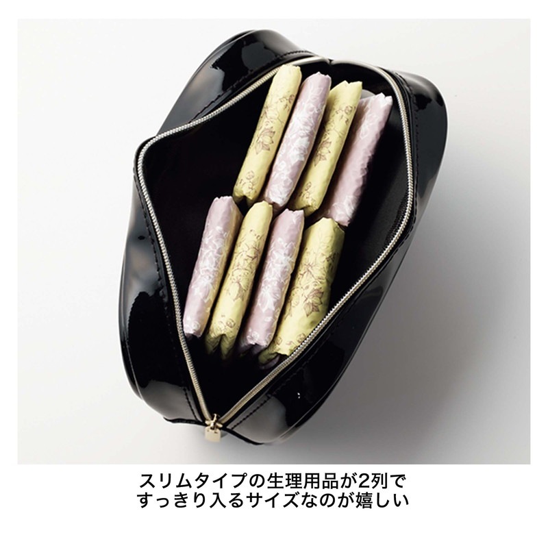 【&ROSY アンドロージー 2022年8月号 雑誌付録】ミッフィー高級感溢れるエナメル調マチたっぷりポーチ