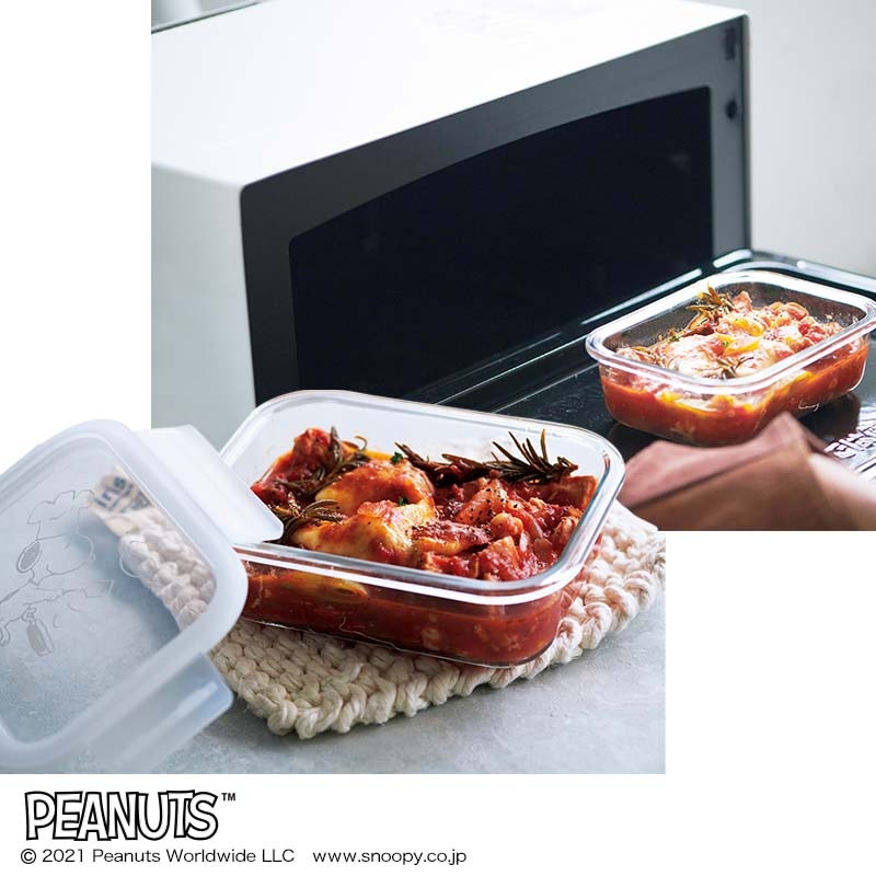 リンネル 2021年10月号特別号:8/20発売【ローソン、HMV、Loppi、HMV&BOOKS online限定付録】スヌーピー レンジもオーブンもOKの耐熱ガラス保存容器