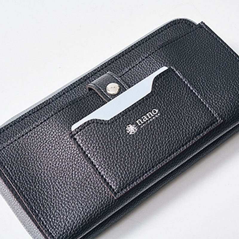 【MonoMax モノマックス 2021年12月号増刊 雑誌付録】セブンイレブン限定 ナノ・ユニバースのスマホも入る 隠しカードポケット付き 10大機能長財布