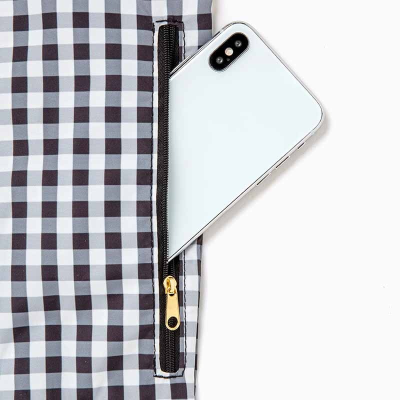 【ローソン限定 メゾンドフルール】エコバッグセット ブラック ギンガムチェック