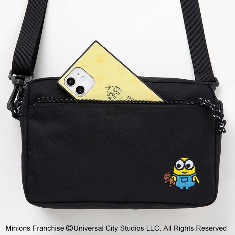 MINION ショルダーバッグBOOK:7/13発売【ローソン、HMV、HMV&BOOKS online限定付録】ミニオン多機能ショルダーバッグ フロントポケット付き