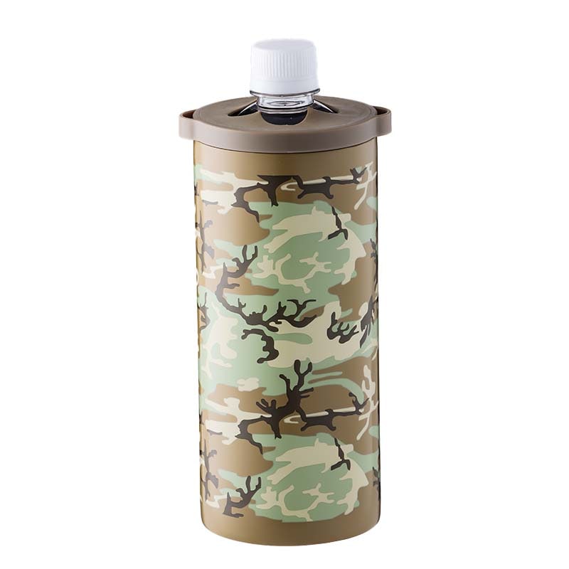 【セブンイレブン・セブンネットショッピング限定付録】保冷/保温 真空・断熱マルチステンレスボトルグリーンカモフラージュ ver.