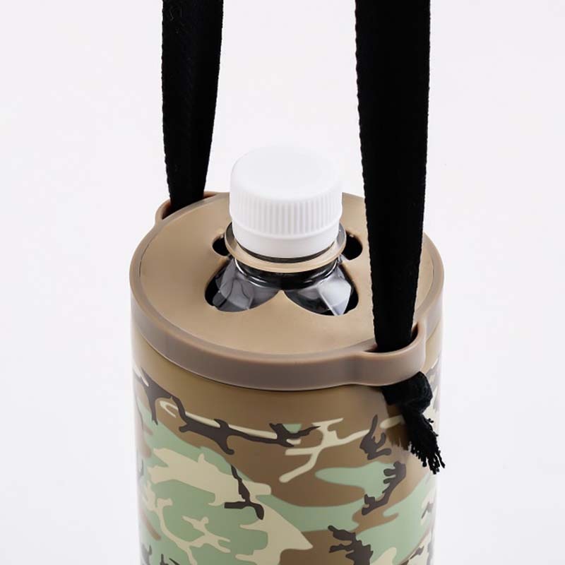 【セブンイレブン・セブンネットショッピング限定付録】保冷/保温 真空・断熱マルチステンレスボトルグリーンカモフラージュ ver.