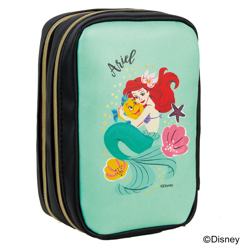 sweet(スウィート)2021年8月号増刊:7/12発売【セブン-イレブン・セブンネット限定付録】ディズニープリンセス ダブルジップコスメポーチ アリエル