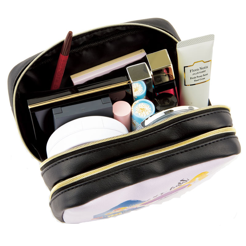 sweet(スウィート)2021年8月号増刊:7/12発売【セブン-イレブン・セブンネット限定付録】ディズニープリンセス ダブルジップコスメポーチ メイン収納