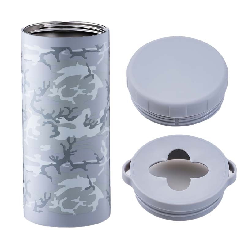 【セブンイレブン・セブンネットショッピング限定付録】保冷/保温 真空・断熱マルチステンレスボトルグレーカモフラージュ ver.