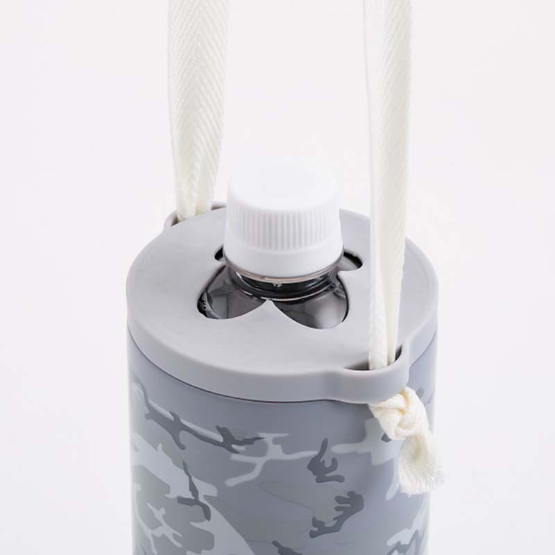 【セブンイレブン・セブンネットショッピング限定付録】保冷/保温 真空・断熱マルチステンレスボトルグレーカモフラージュ ver.