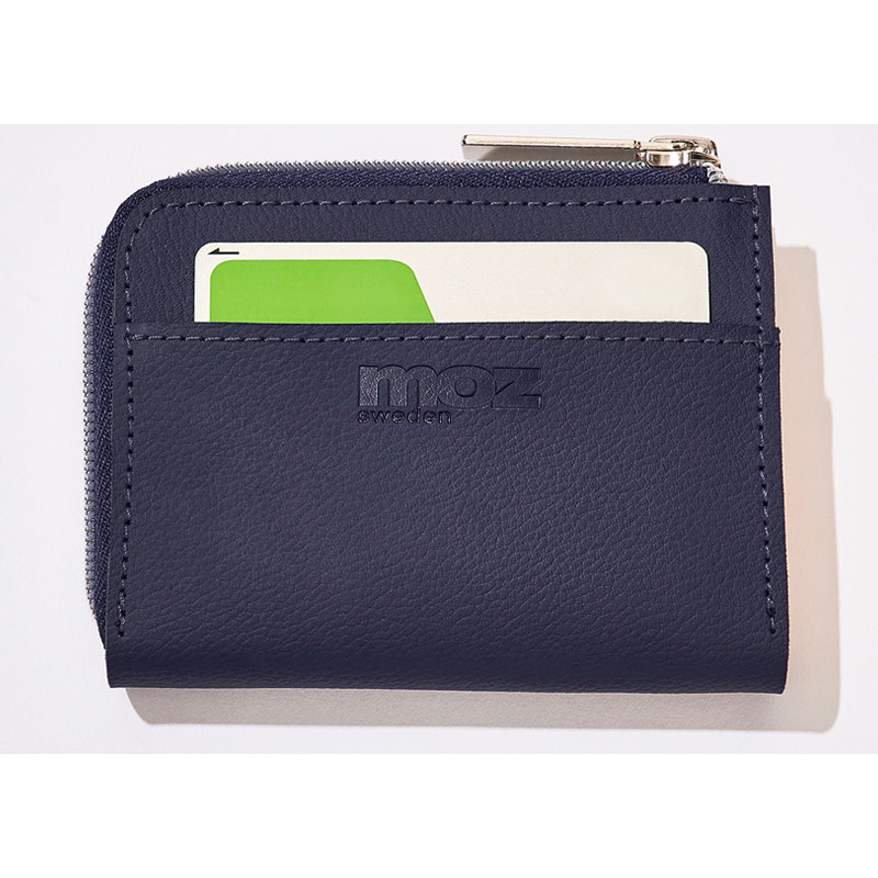 【セブンイレブン限定付録】moz(モズ)整理上手な牛革コンパクト財布ネイビーver.