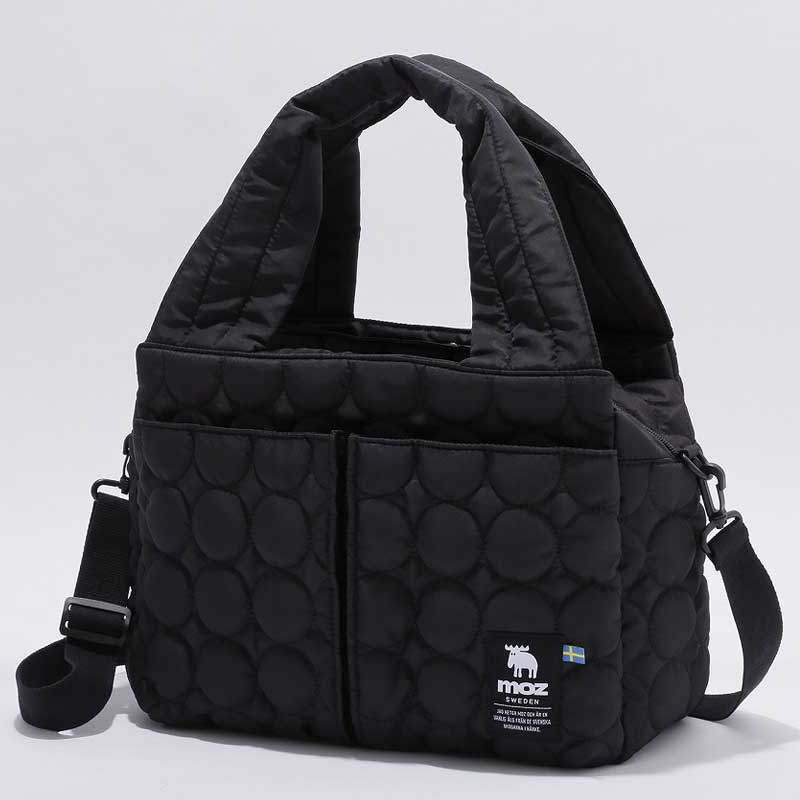 【ムック本付録 moz】多収納キルティングバッグ ブラック 2021年10月19日発売