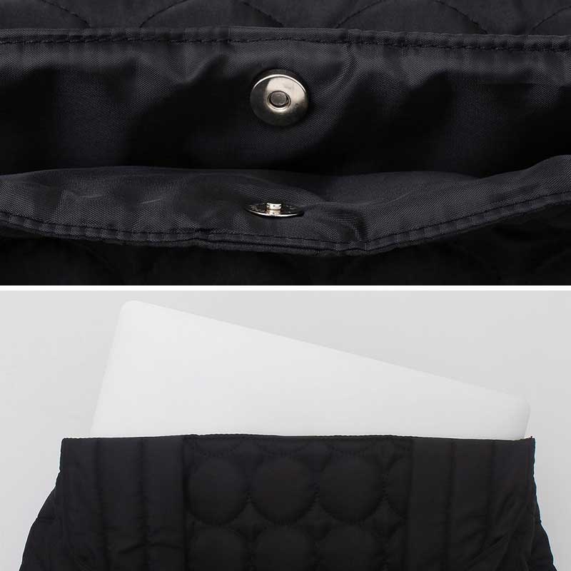 【ムック本付録 moz】多収納キルティングバッグ ブラック 2021年10月19日発売