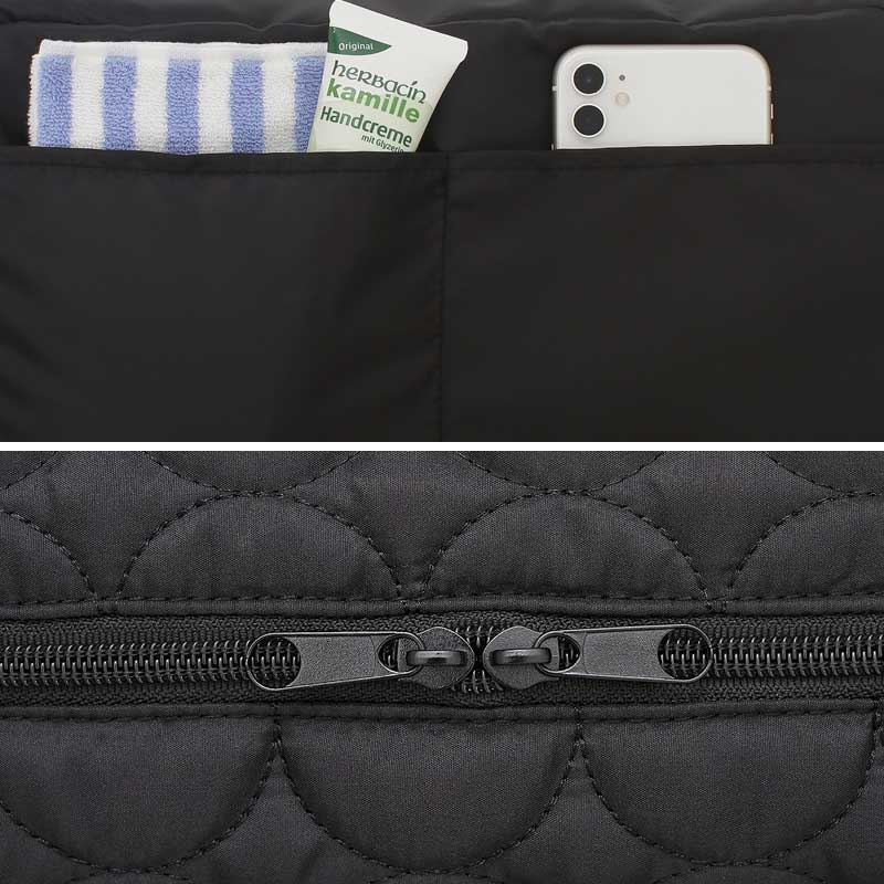 【ムック本付録 moz】多収納キルティングバッグ ブラック 2021年10月19日発売