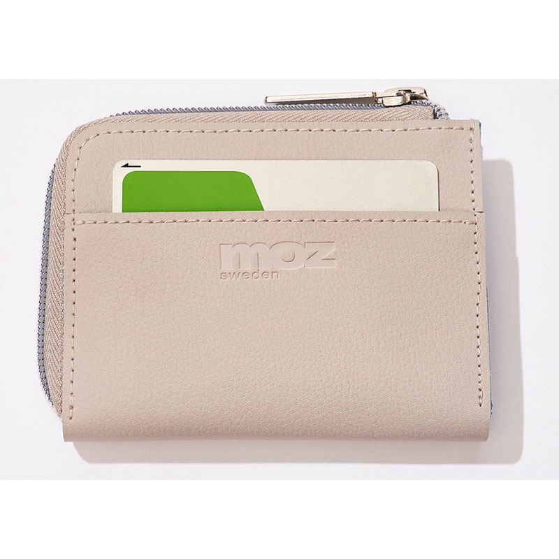 【セブンイレブン限定付録】moz(モズ)整理上手な牛革コンパクト財布グレーver.