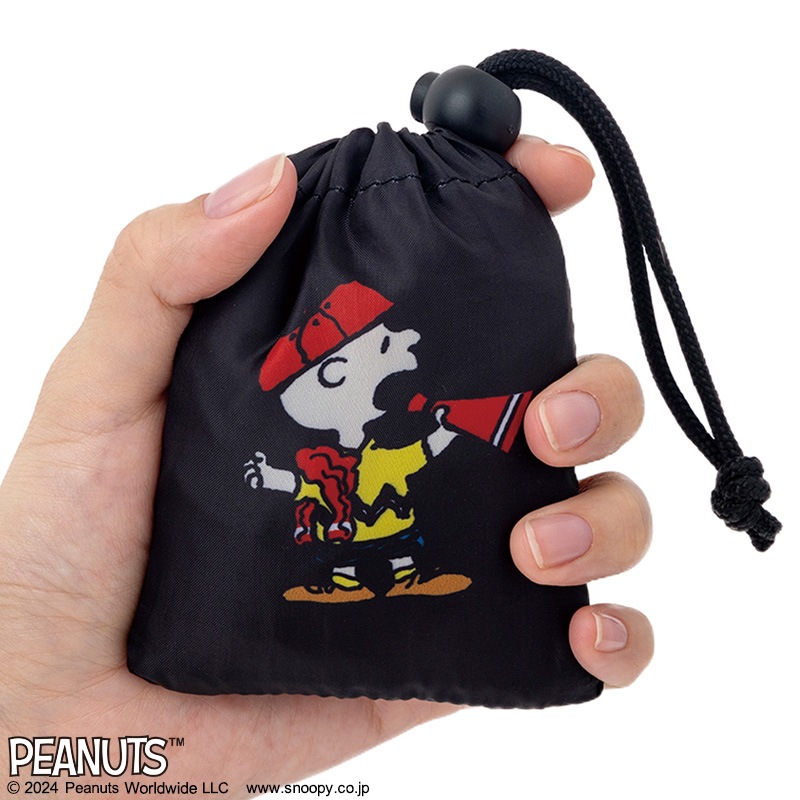 SNOOPY CHEER ECOBAG BOOK BLACK