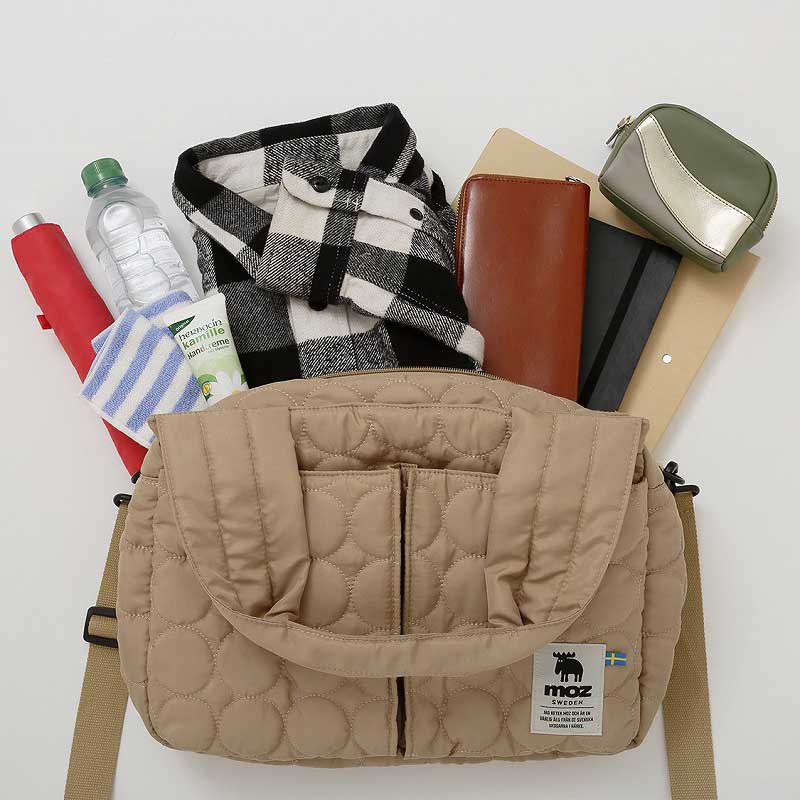 【モズ ムック本 雑誌付録】キルティングバッグ ベージュ