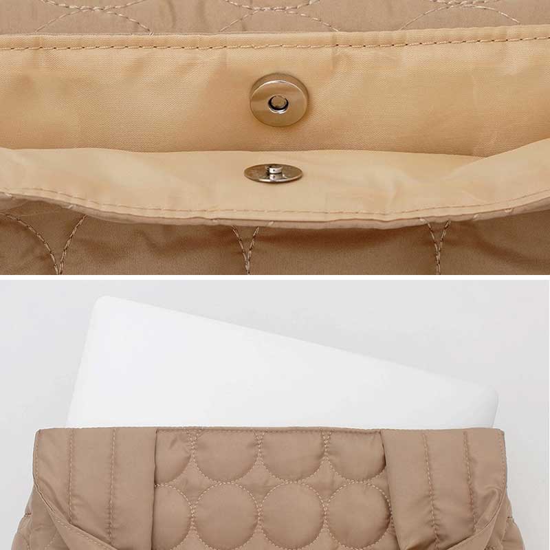 【モズ ムック本 雑誌付録】キルティングバッグ ベージュ