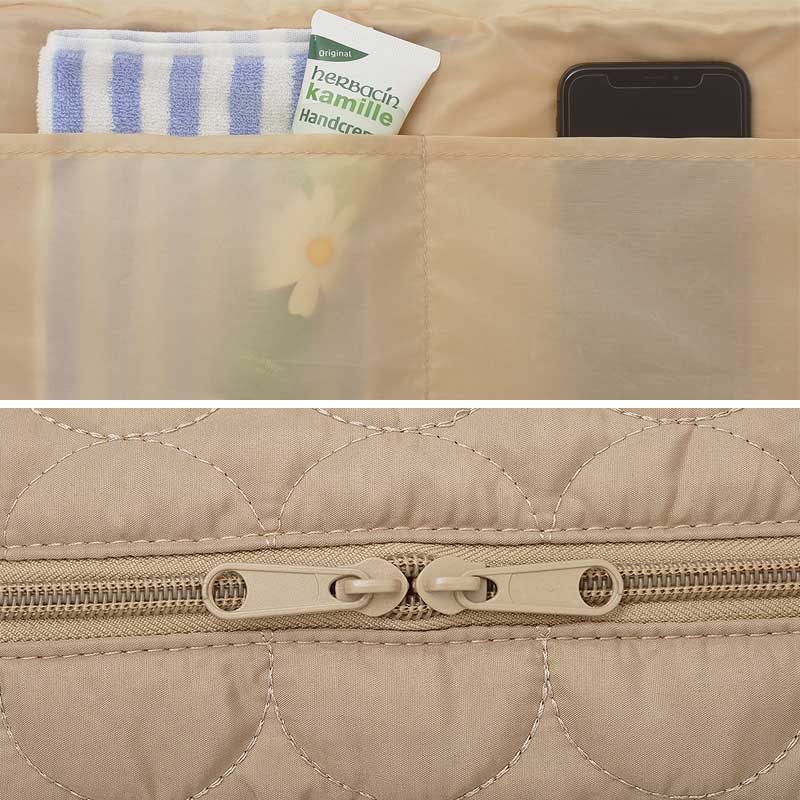 【モズ ムック本 雑誌付録】キルティングバッグ ベージュ