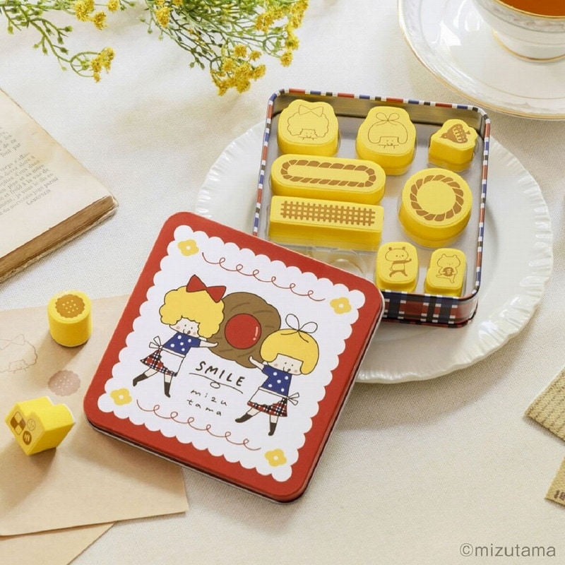 mizutamaのクッキーみたいなはんこと缶のセットBOOK | 商品カテゴリ