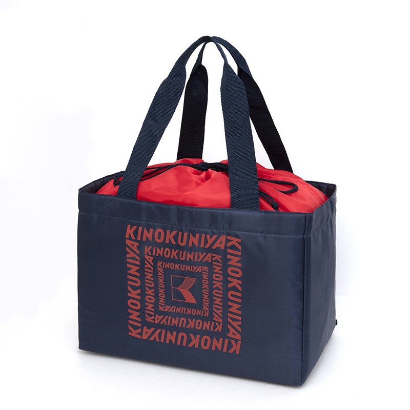 KINOKUNIYA 保冷ができるショッピングバッグBOOK NAVY ver.：3/30発売 【ファミリーマート限定付録】紀ノ国屋 保冷ができるショッピングバッグ ネイビー