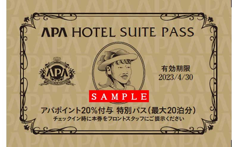 【ムック本 付録】アパホテル アパポイント20%付与のスペシャルクーポン