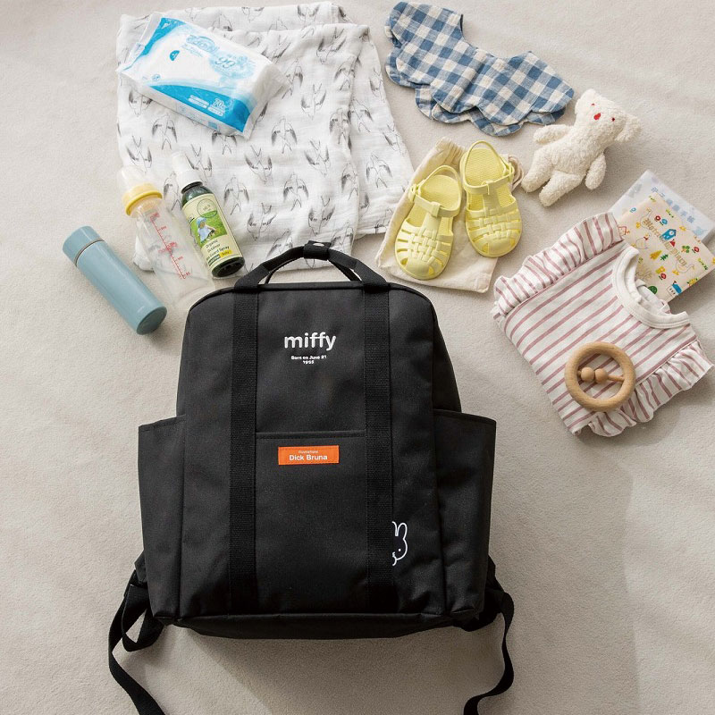 【miffy ムック本 付録】ミッフィーバックパック ブラックVer.