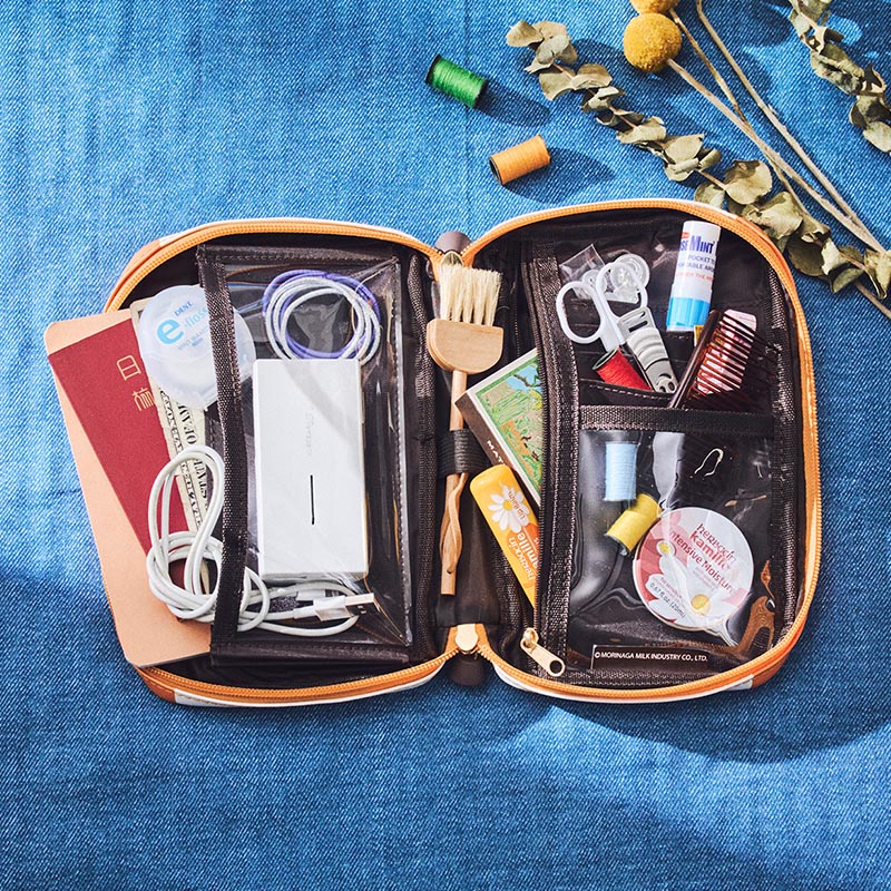 【セブンイレブン pino ムック本 付録】ピノ マルチポーチ 復刻ピノ バージョン