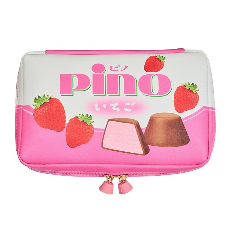 【セブンイレブン pino ムック本 付録】ピノ マルチポーチ 復刻ピノいちごバージョン