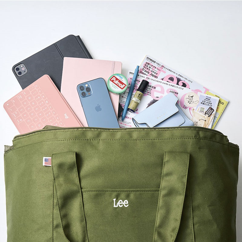 【Lee ムック本 付録】リー マルチトートバッグ カーキ