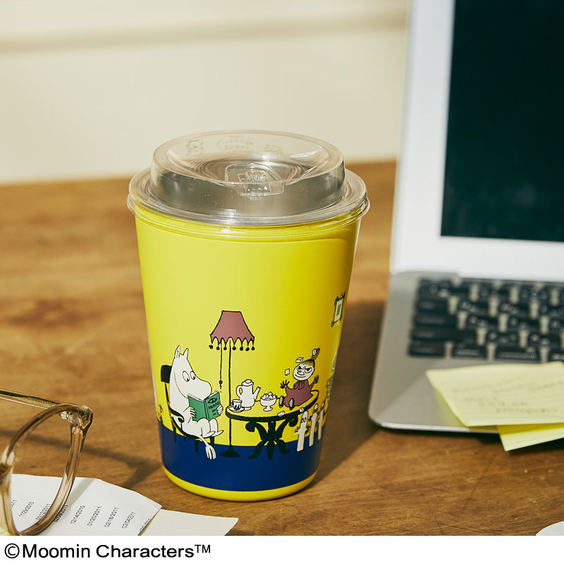 【セブンイレブン限定 ムック本 付録】ムーミンカップコーヒータンブラー ムーミン谷の仲間たち AT HOME ver