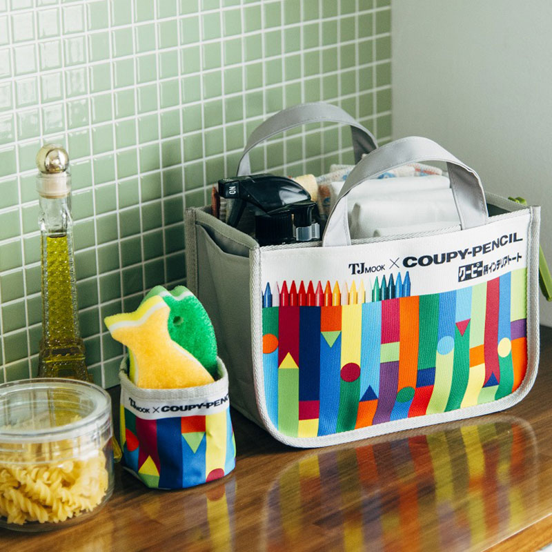 ムック本付録【サクラクレパスの文具たち クーピー柄インテリアトートBOOK】