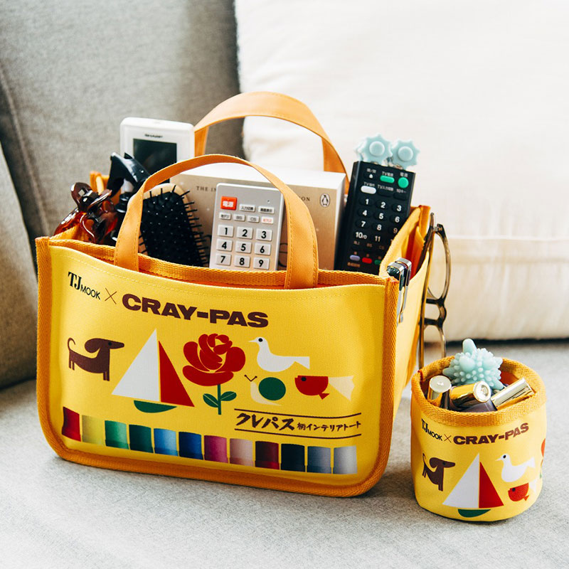 ムック本付録【サクラクレパスの文具たち クレパス柄インテリアトートBOOK】