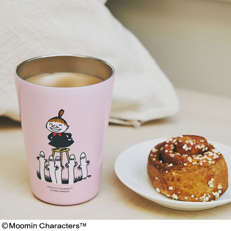 【セブンイレブン限定 ムック本 付録】ムーミンカップコーヒータンブラー リトルミイとニョロニョロ SOFT PINK ver