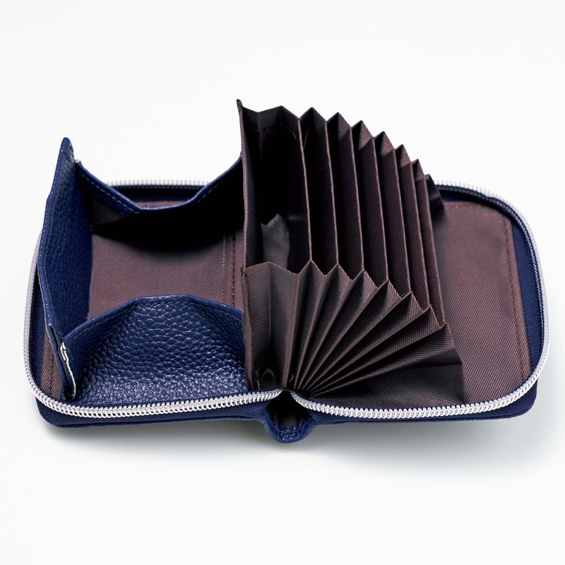 素敵なあの人 2022年11月号：9/16発売【雑誌付録】ハリス ボックス型小銭入れつき レザー調 じゃばらミニ財布