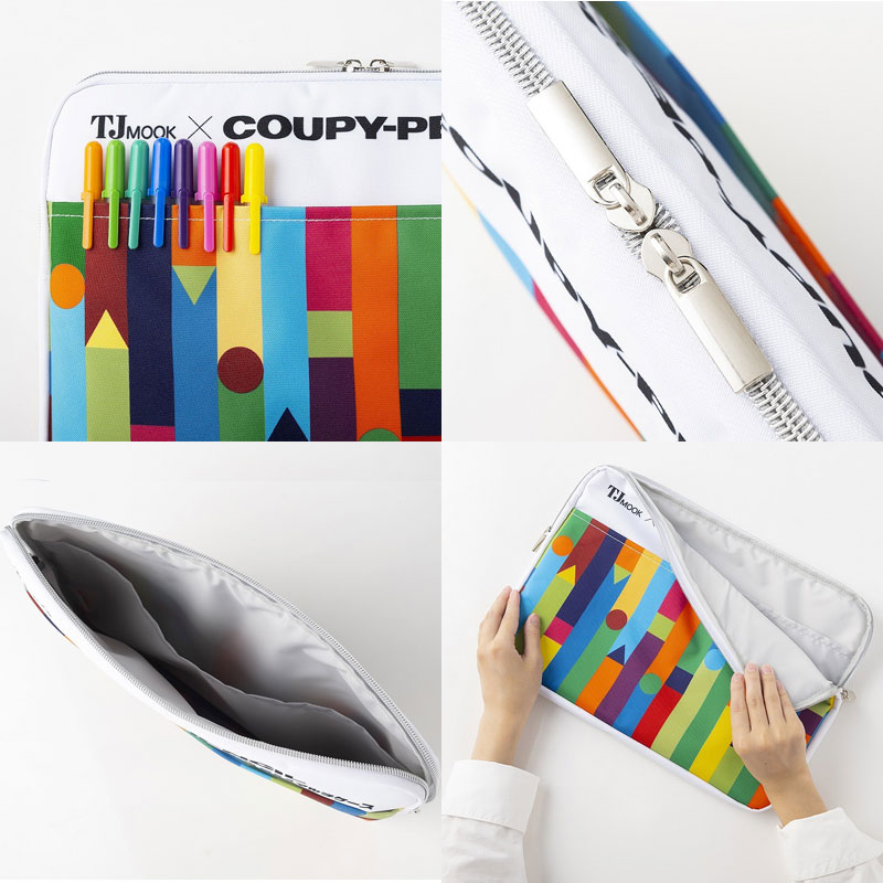 サクラクレパスの文具たち クーピー柄A4マルチケースBOOK：9/27発売【ムック本付録】サクラクレパス クーピー柄A4マルチケース