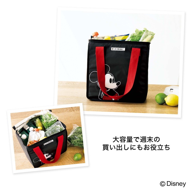 【GLOW グロー 2022年7月号 雑誌付録】ル・クルーゼ ミッキーマウスデザイン 保冷BIGショッピングバッグ