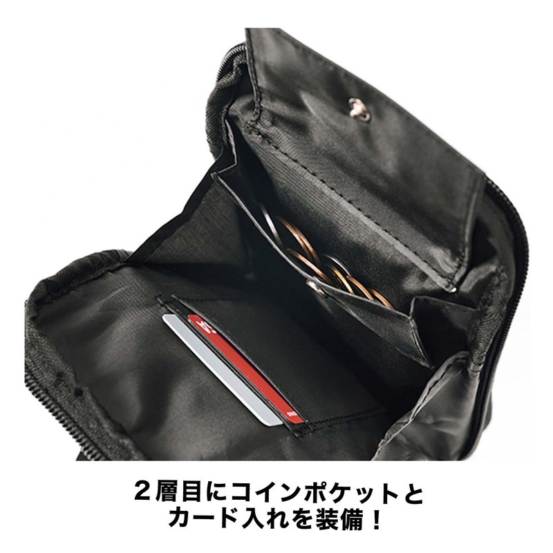 【MonoMax モノマックス 2022年8月号 雑誌付録】コールマン お財布代わりになる2層式 水に強い 万能ショルダーバッグ
