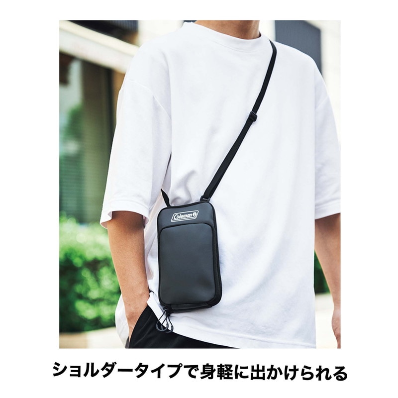 【MonoMax モノマックス 2022年8月号 雑誌付録】コールマン お財布代わりになる2層式 水に強い 万能ショルダーバッグ