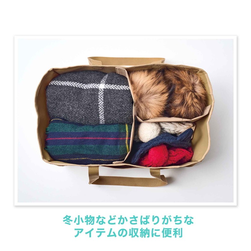 【steady. ステディ.2022年1月号 雑誌付録】ナノ・ユニバース特製 超大型サイズ 6ポケット付き 仕切れる整理整頓バッグ