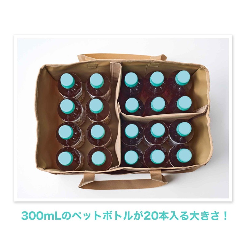 【steady. ステディ.2022年1月号 雑誌付録】ナノ・ユニバース特製 超大型サイズ 6ポケット付き 仕切れる整理整頓バッグ