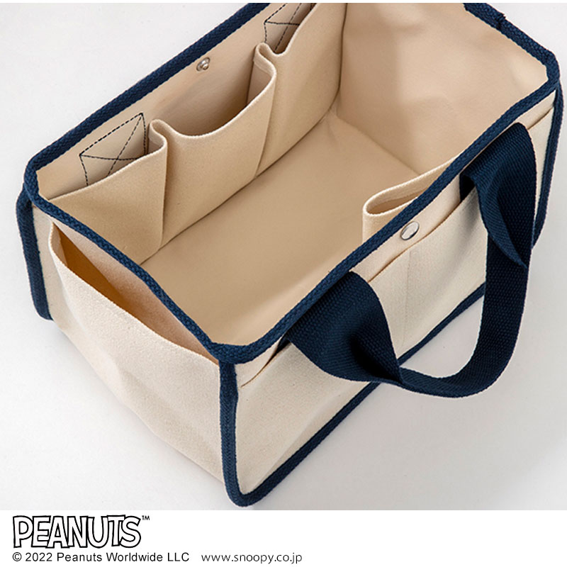 SNOOPY整理収納できるインテリアトートバッグNAVY：8/26発売【ムック本付録】整理収納できるインテリアトートバッグ NAVY