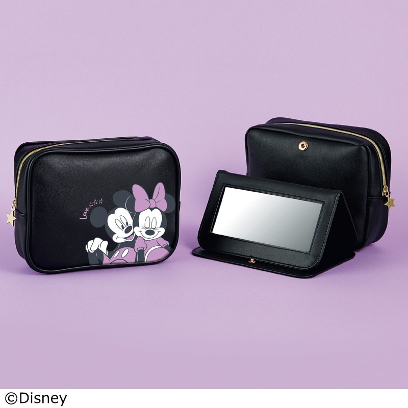 sweet(スウィート)2021年2月号増刊：1/12発売【セブン-イレブン・セブンネット限定付録】星ひとみ監修 ミッキー＆ミニーデザイン進化系ドレッサーポーチ