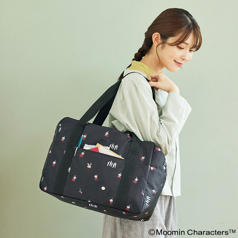 MOOMIN ボストンバッグ BOOK 大人かわいいリトルミイとニョロニョロ柄